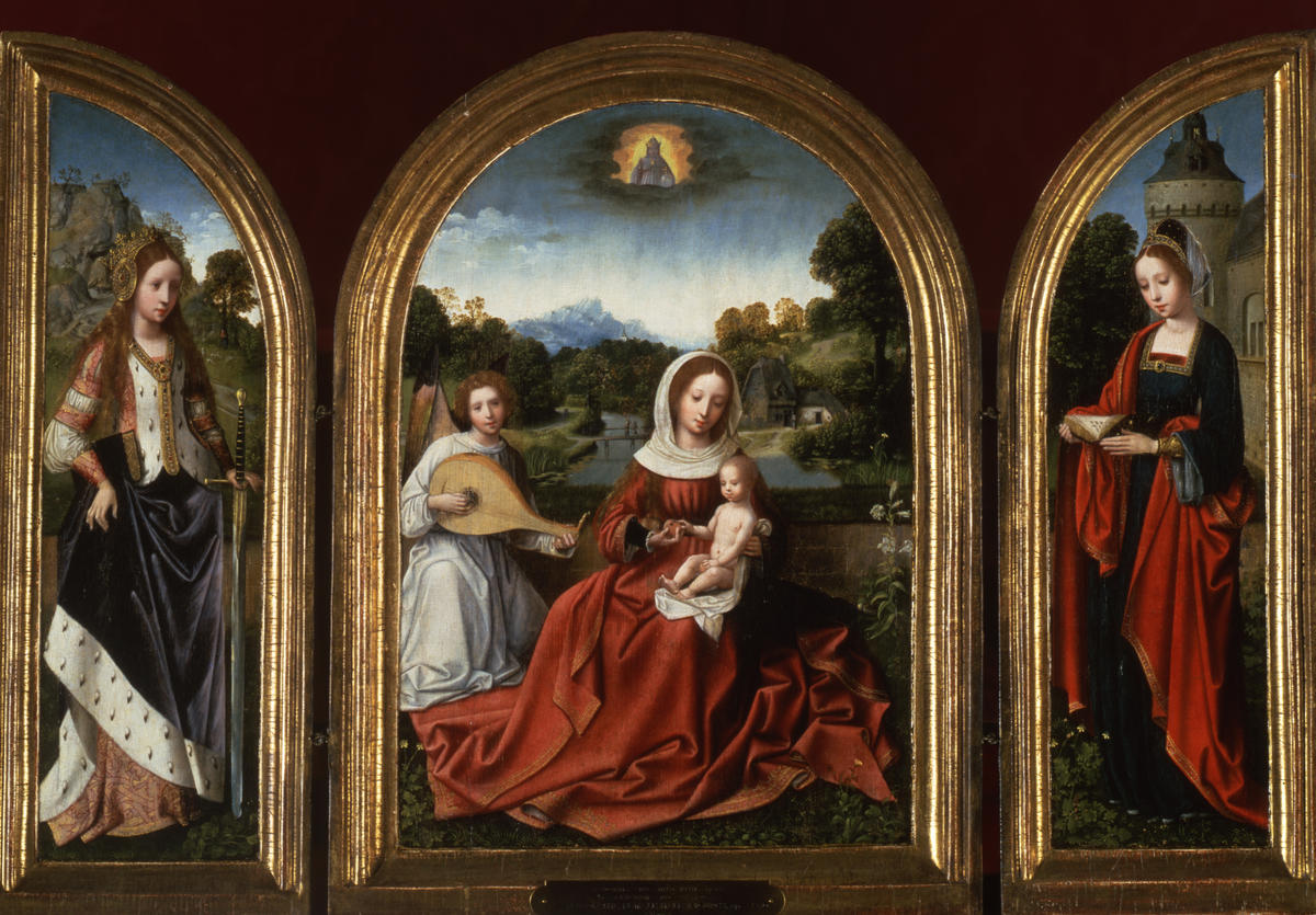 Madonna and Child with Angel, Saint Catherine and St. Barbara | The ...