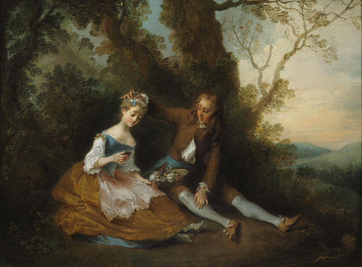 Young Lovers in a Landscape (La Bergere au Mirror) | The Frick